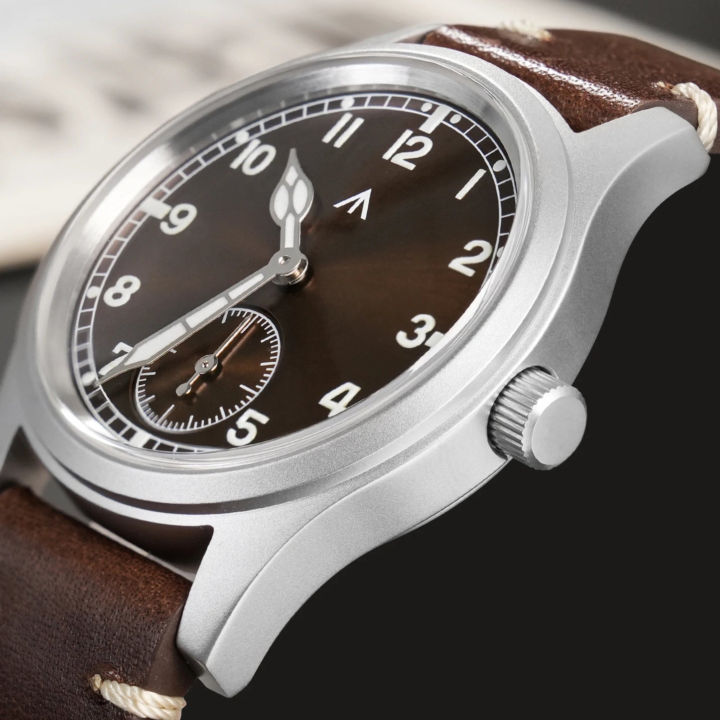 Militado V2 Version Military D12 Watch 36mm AR Sapphire Quartz Movement Watches Waterproof Sub-second Stainless Steel Wristwatch