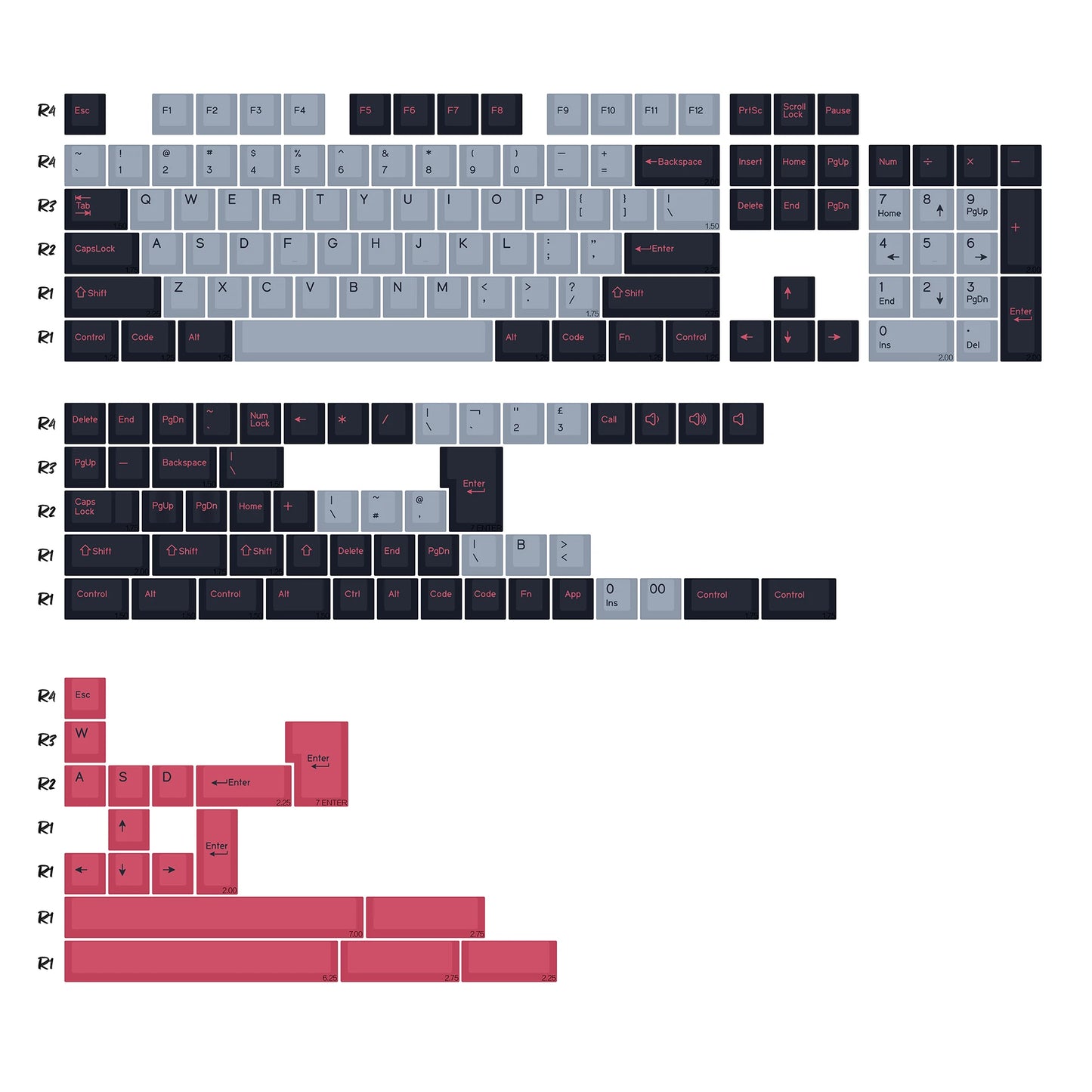 KBDiy GMK MarrsGreen Tastenkappen Retro PBT ISO Double-Shot Cherry-Profil Tastenkappen für MX-Switches Mechanische Gaming-Tastatur-Tastenkappen