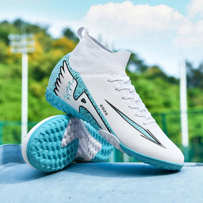 New Men Soccer Shoes High-quality Indoor Football Boots Sports Shoes Futsal High Ankle Non-Slip Outdoor Ultralight Non-Slip