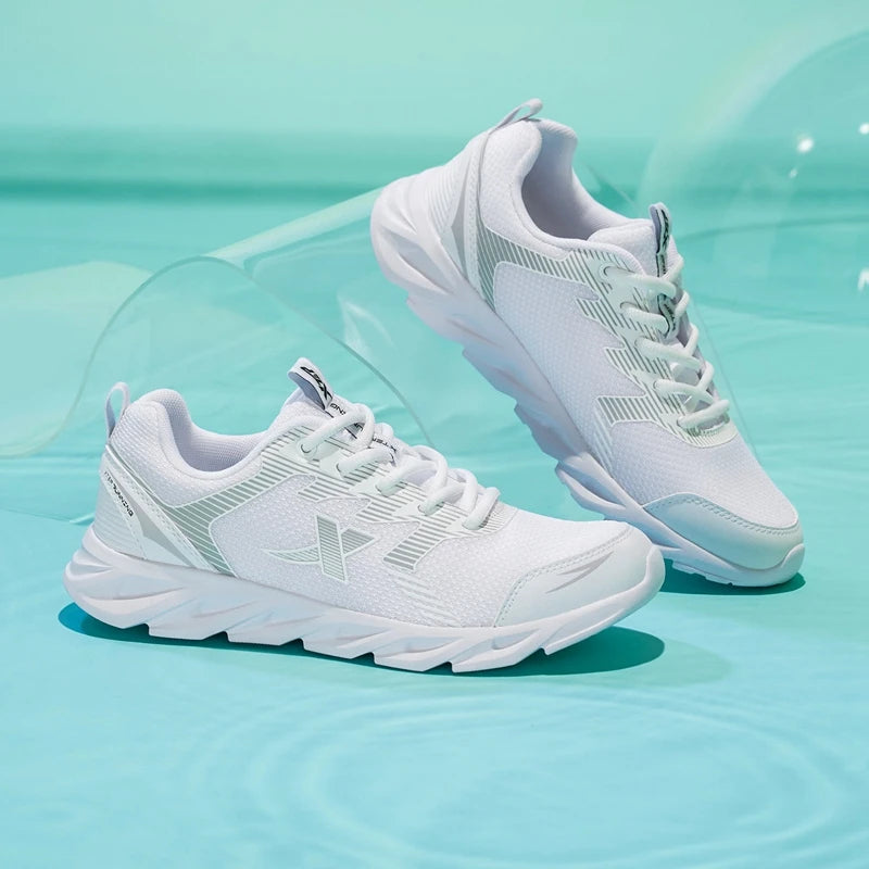 Xtep women's shoes running shoes wear-resistant casual sports shoes for women winter tennis female sneakers white 879318110073