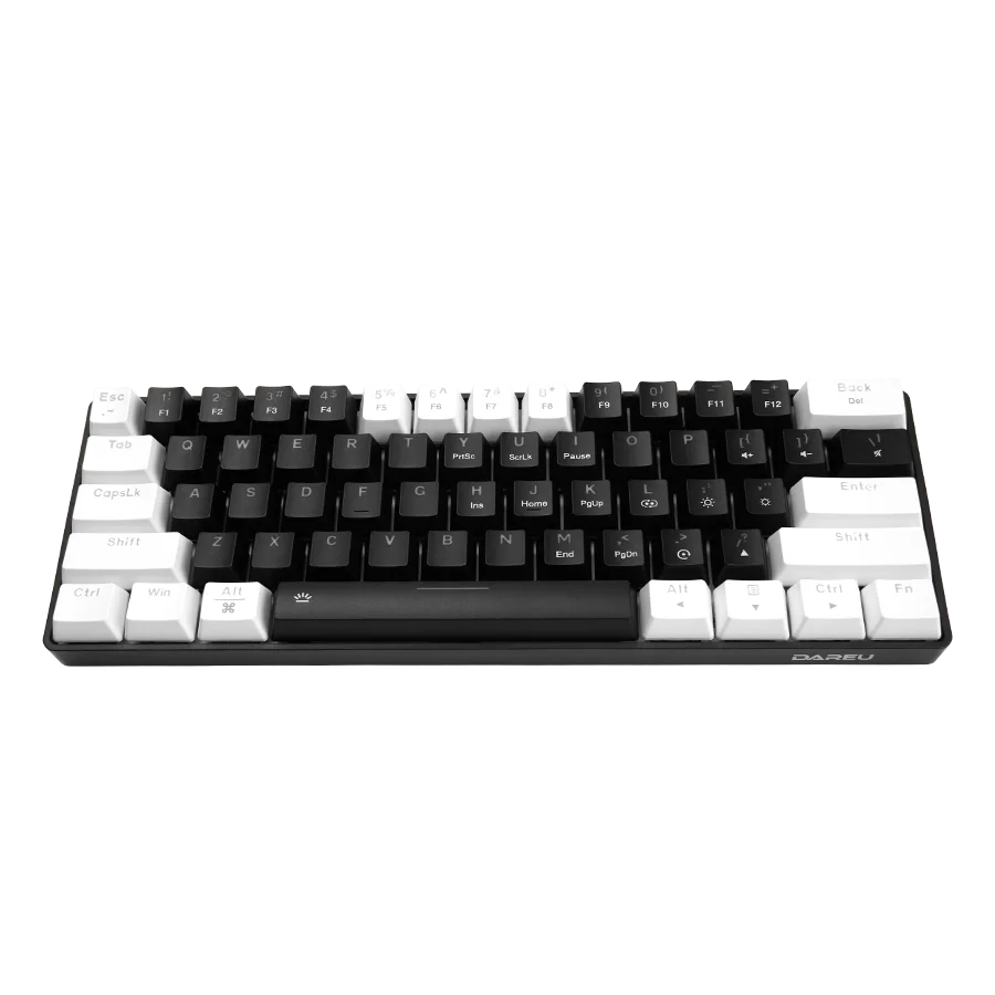 DAREU EK861S RGB Wired Mechanical Keyboard 61 Keys Red Switches ABS Keycaps N-key Rollover with Magnetic Feet
