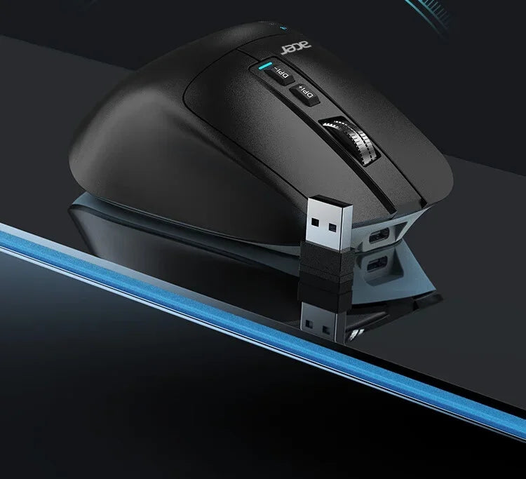 Acer Omr225 Gamer Mouse 3mode Bluetooth Wireless Mouse Dual Scroll Ergonomic Mouse Custom Programming Gaming Mice Office Mouses