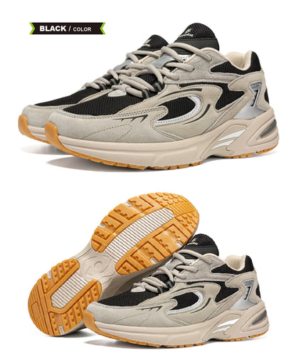 Baasploa Nieuwe hardloopschoenen voor heren, outdoor, modieus, lichtgewicht sportschoenen van mesh, casual herenschoenen, ademend, antislip wandelschoenen