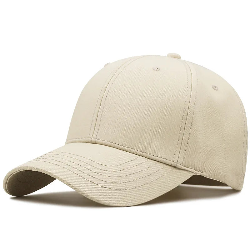 Baseballová čepice Big Head Plus Size, 100 % bavlna, vhodná pro muže i ženy, nastavitelná, čepice typu „dad hat“, nadměrná velikost 58–60 cm, 61–65 cm