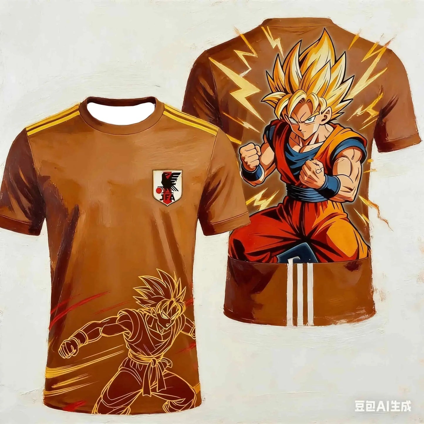 2026 New Bandai Japanese Anime Dragon Ball Son Goku X Japan National Team Custom Soccer Jersey Men's Women Kids T-shirt Tops