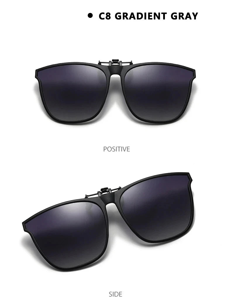 Polarized Rimless Men Clip On Sunglasse Glasses Narrow Clip-on Lenses Women Anti-glare Sunglasses UV400 Goggles New In