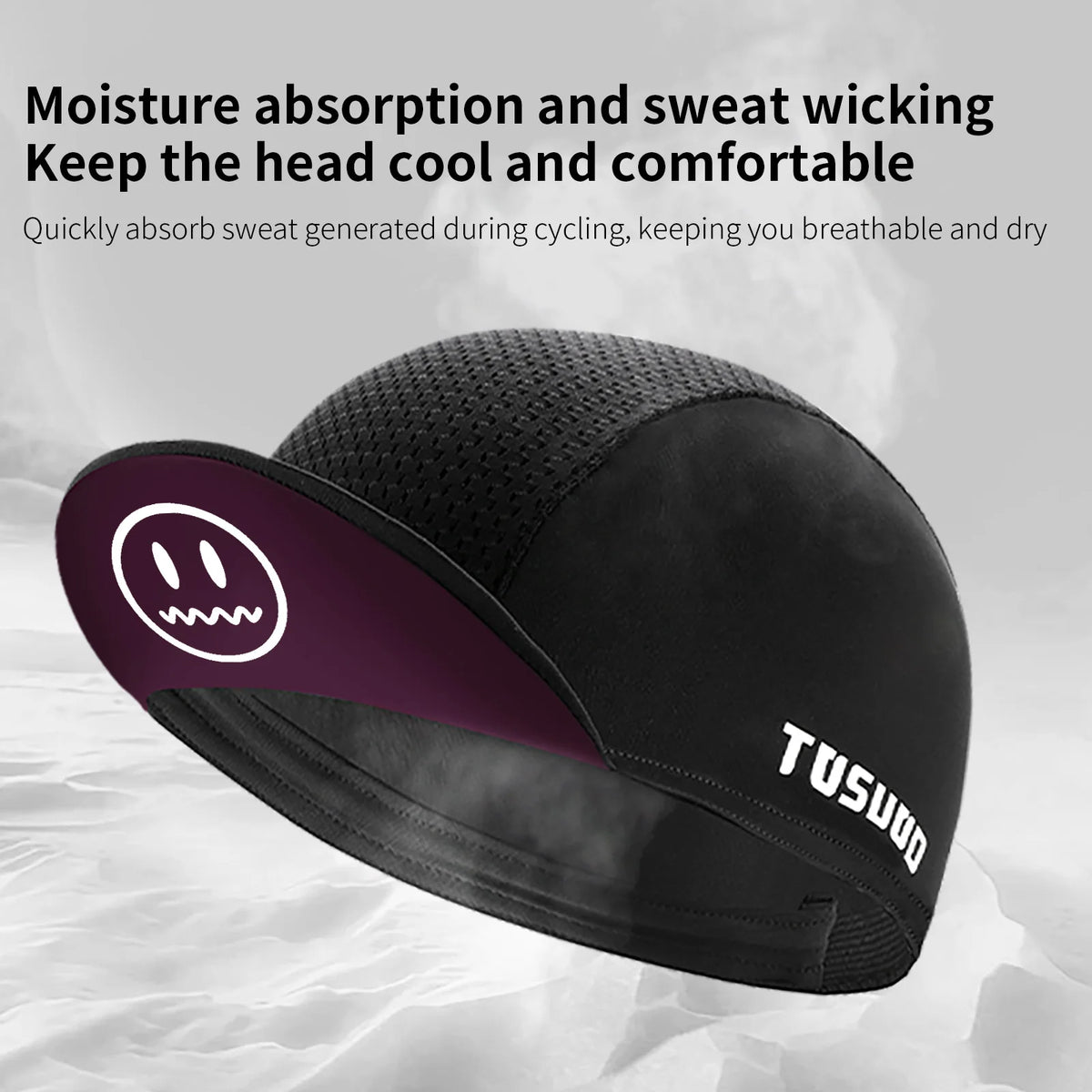 TOSUOD Fahrradmütze – atmungsaktiv, Sonnenschutz, schnell trocknend, hoch elastisch, individueller Stil, Unisex, Outdoor-Sport-Accessoires