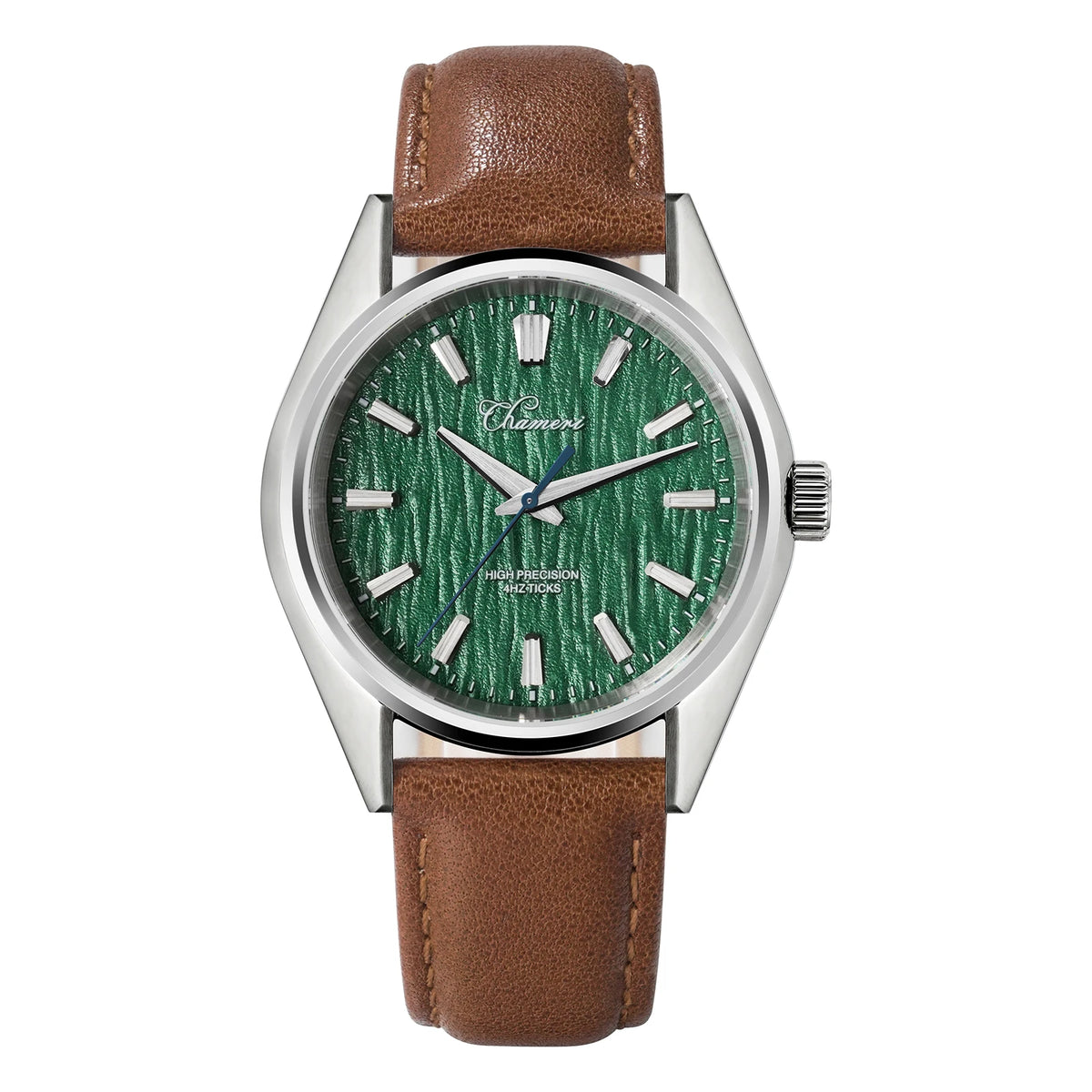 Chameri GS05 40mm Men Quartz Watch VH31 Sweep Second Movement Watches Sapphire Waterproof 100m Stainless Steel Wristwatch
