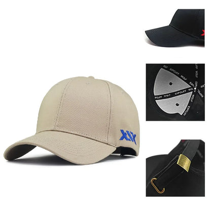 Baseballová čepice Big Head Plus Size, 100 % bavlna, vhodná pro muže i ženy, nastavitelná, čepice typu „dad hat“, nadměrná velikost 58–60 cm, 61–65 cm