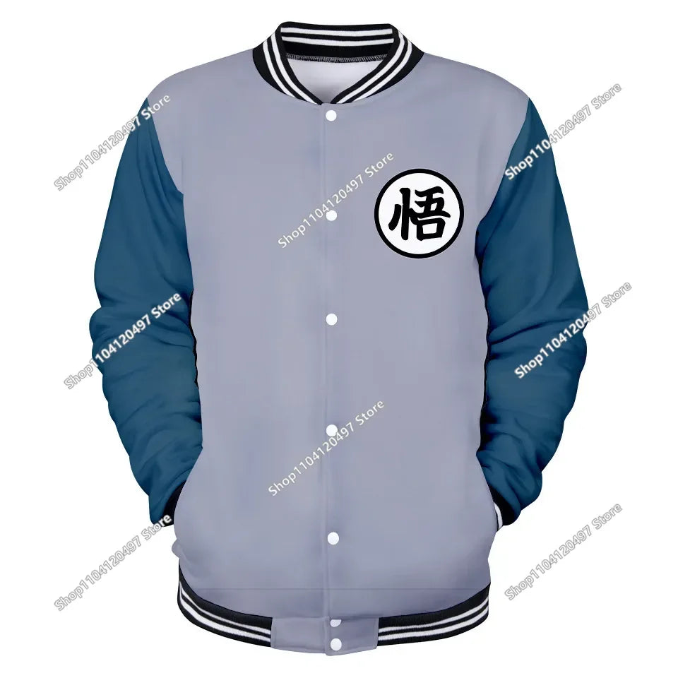 Dragon Ball Streetwear Baseball Uniform for Man Women Son Goku Adults Costumes Jackets Spring Fall Coat Cardigan Sweatshirt Gift