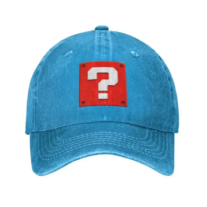 Individuell gestaltete Mode-Cartoom-Spiel-Fragezeichen-Block-Baseballmütze für Damen und Herren, verstellbar, Unisex, Baumwolle, Dad-Cap, Performance-Snapback-Kappen