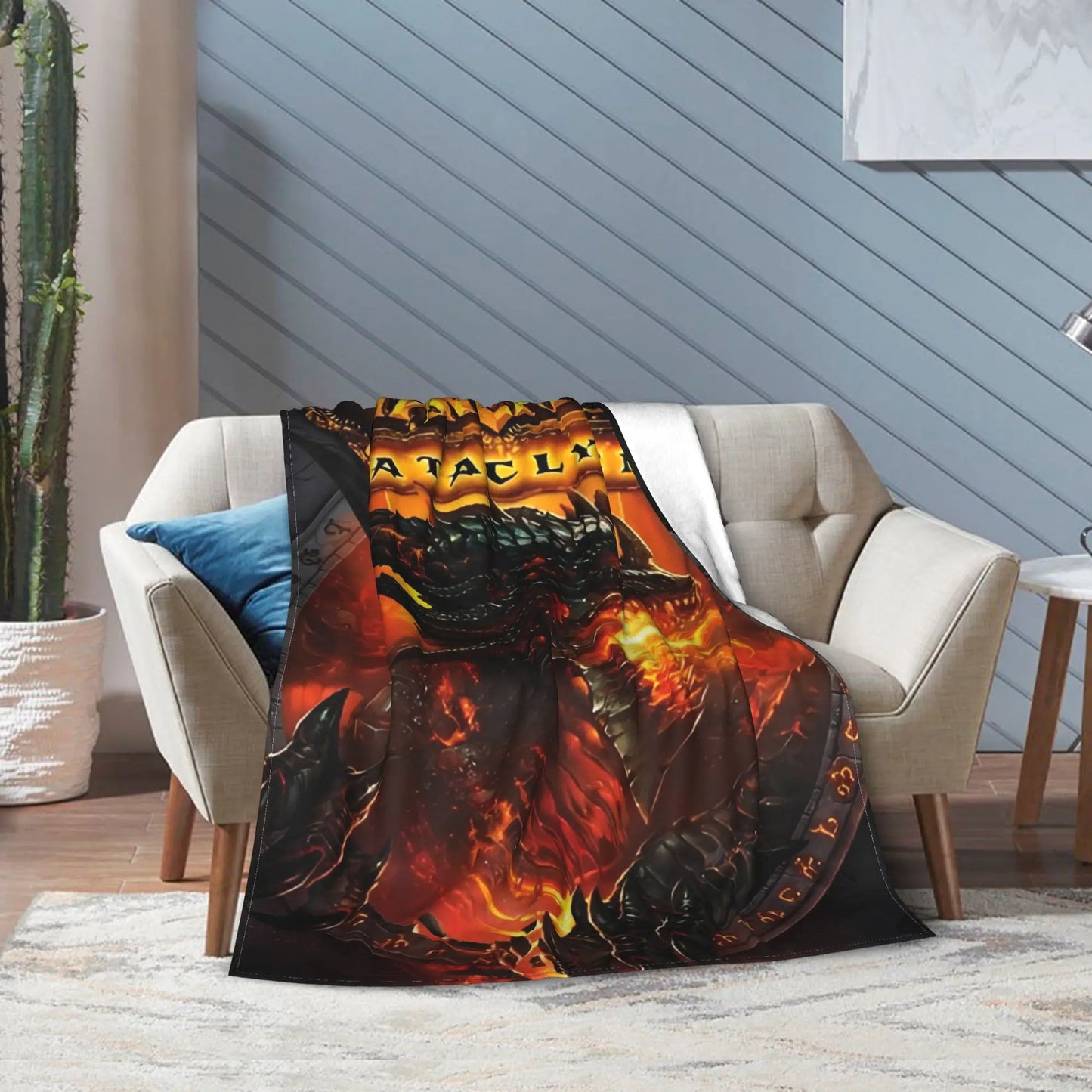 WOW World of Warcraft Arthas Retro Game Blanket  Soft Plush Bedding Throws For Home Decor Travel Flannel Bedspread Bed Cover