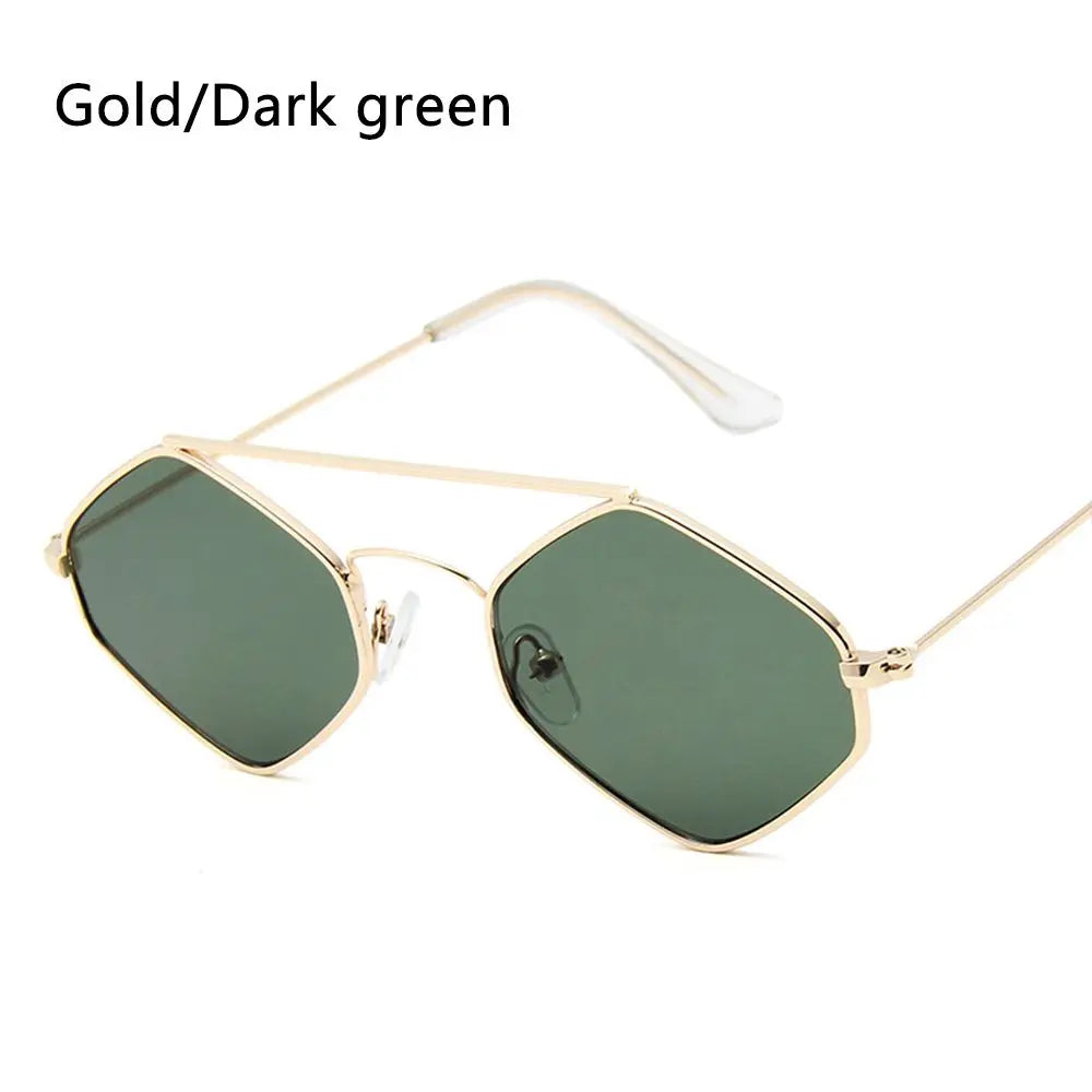 1PC Trendy Fashion Rimless Small Rectangle Sunglasses Women Men 2023 Shades Alloy Metal Glasses Traveling Style UV400 Eyewear