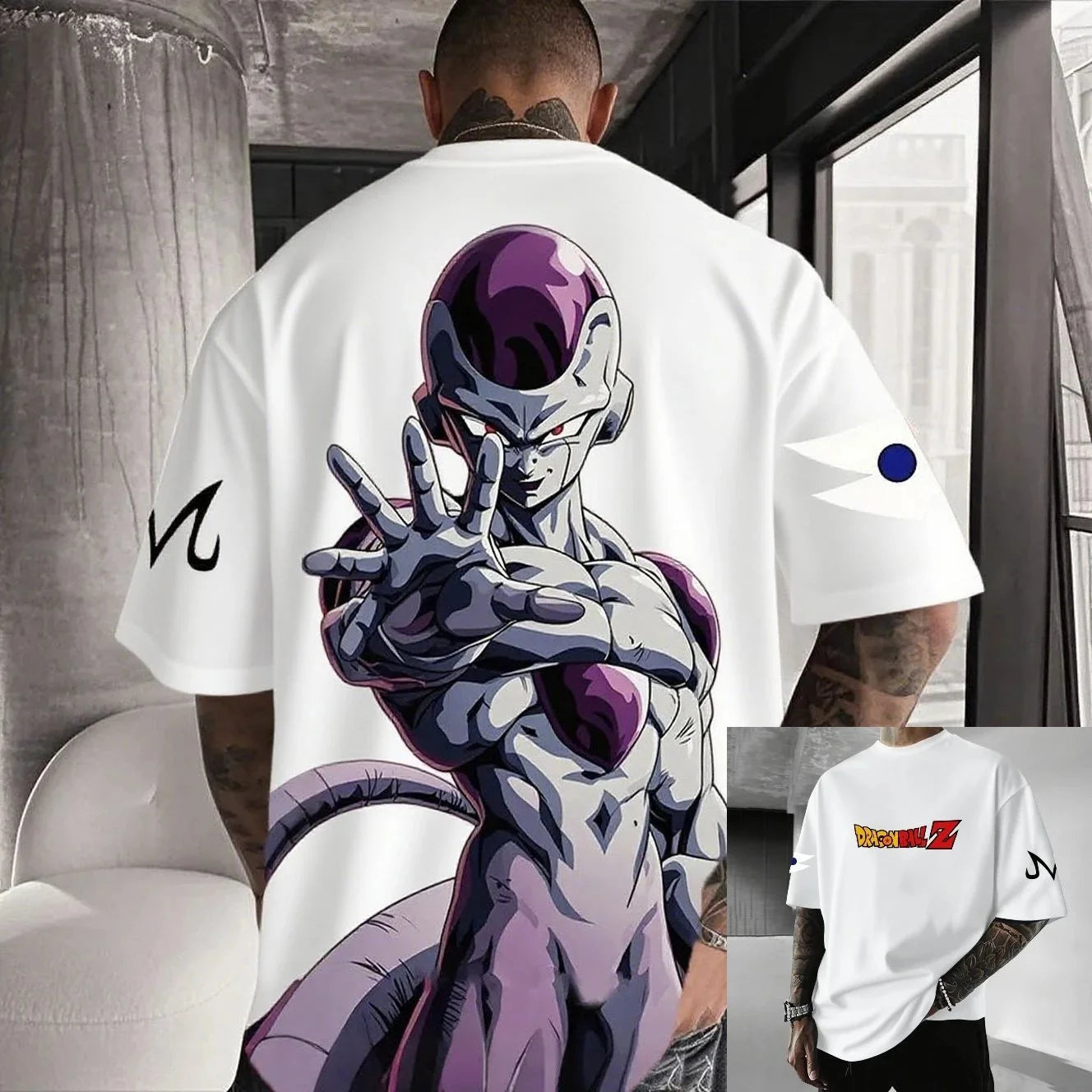 2026 Summer Dragon Ball Frieza Anime Men's T Shirt Cotton Women Short Sleeve Graphic Streetwear Casual Tops Hip Hop Y2k Clothes