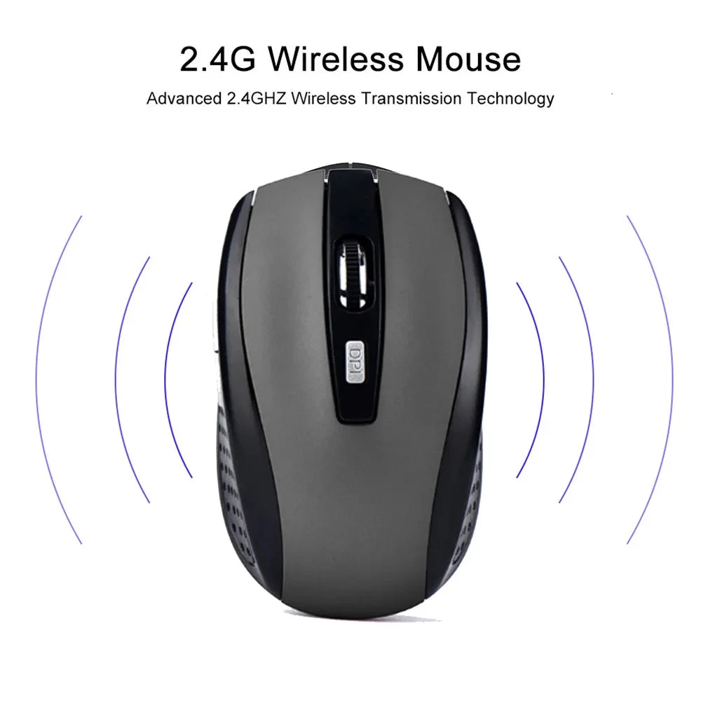 2.4G Wireless Mouse,7500 DPI,6 Buttons, 4-Ways Scroll Optical Gaming Mouse,Ergonomic Design For Desktop&Macbook PC Laptop