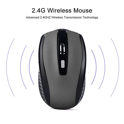 2.4G Wireless Mouse,7500 DPI,6 Buttons, 4-Ways Scroll Optical Gaming Mouse,Ergonomic Design For Desktop&Macbook PC Laptop