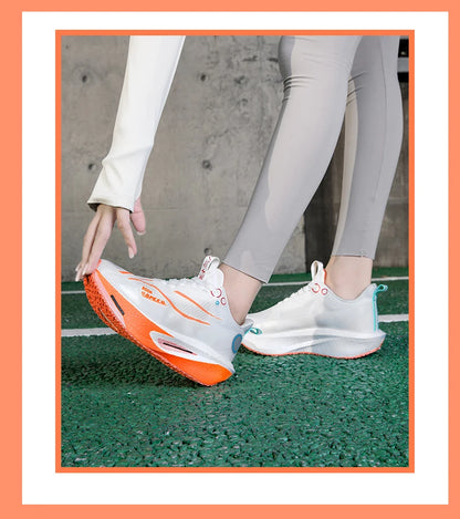 Scarpe da running con piastra in carbonio uomo donna, sneakers professionali da maratona e gara, traspiranti e leggere, per corsa su strada e allenamento
