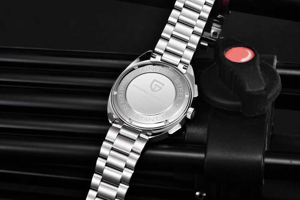 PAGANI DESIGN 2026 Retro Luxury Men's Quartz Watches Sports Chronograph VK63 Watch For Men AR Sapphire Waterproof Leather Clock