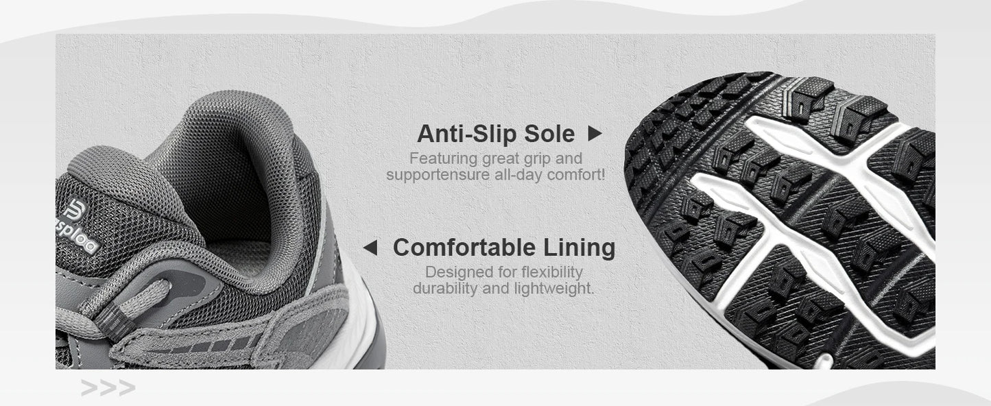 Baasploa New Men Running Shoes Outdoor Casual Lightweight Breathable Sneakers Male Cushioning Non-Slip Vintage Sports Shoes