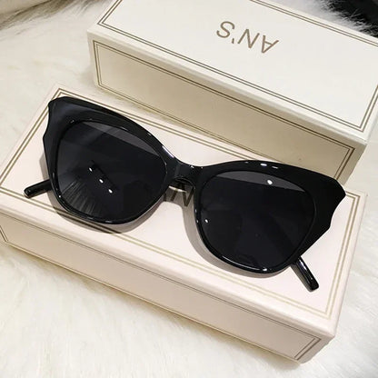Módní sluneční brýle Cat Eye pro ženy, vintage sluneční brýle, dámské brýle s rámem Cateye, zrcadlové, retro, luxusní, cestovní, s přechodem barev, Oculos De Sol