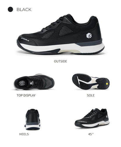Chaussures de tennis pour homme FitVille, version large 2E, chaussures de sport d'entraînement professionnel, respirantes, antidérapantes, avec soutien de la voûte plantaire