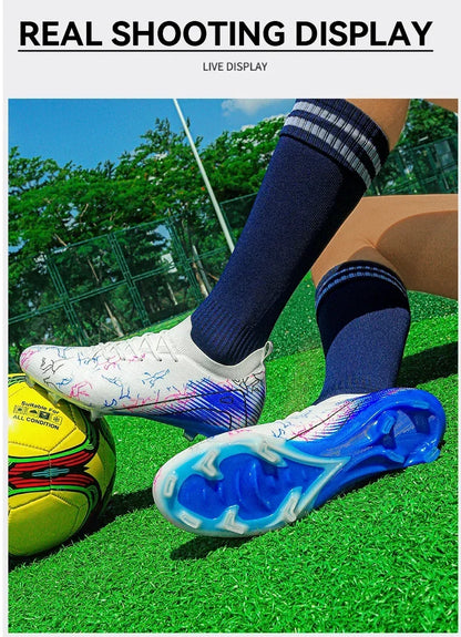Chaussures de football pour homme, chaussures de foot antidérapantes, baskets d'entraînement FG, crampons de qualité supérieure, vente en gros, drop shipping, unisexe, adulte