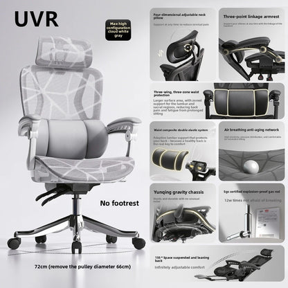 UVR Gaming Computer Chair Ergonomic Office Chair with Reclining Backrest, Adjustable Height, Comfortable Mesh Executive Swivel Chair for Home & Work