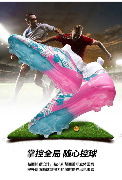 Chaussures de football haut de gamme Double Star pour homme, modèle AG Long Stud, authentiques. Chaussures de match et d'entraînement professionnelles pour adolescents et adultes