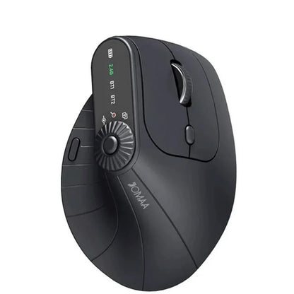 Ratón gaming vertical inalámbrico silencioso RGB BT de 2.4GHz, doble modo, ergonómico, para portátil, escritorio y oficina