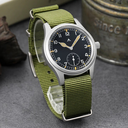 Militado V2 Version Military D12 Watch 36mm AR Sapphire Quartz Movement Watches Waterproof Sub-second Stainless Steel Wristwatch