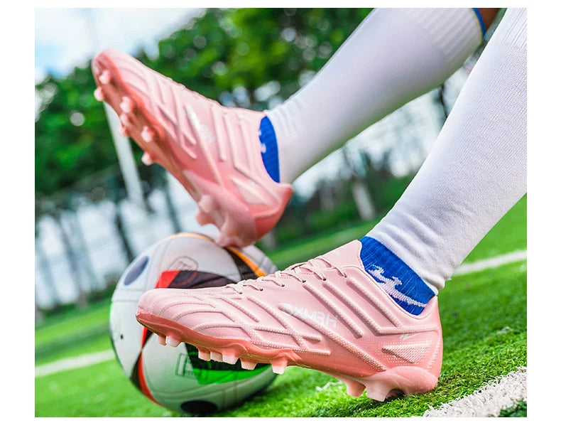 Chaussures de football Double Star Adult Youth AG : crampons antidérapants et résistants pour gazon artificiel et naturel, pour l'entraînement et les matchs, hommes et femmes
