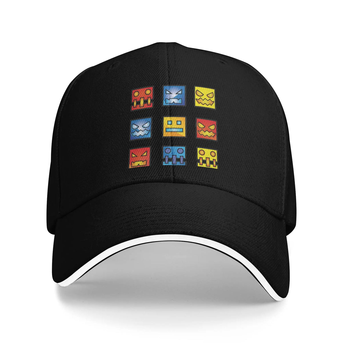 Geometry Gaming Cube Dash Czapki z daszkiem Hip Hop Extreme Demon Czapka typu sandwich Styl unisex Regulowana czapka typu „dad hat” Bieganie Golf