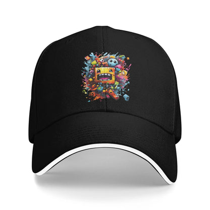 Geometry Gaming Cube Dash Czapki z daszkiem Hip Hop Extreme Demon Czapka typu sandwich Styl unisex Regulowana czapka typu „dad hat” Bieganie Golf