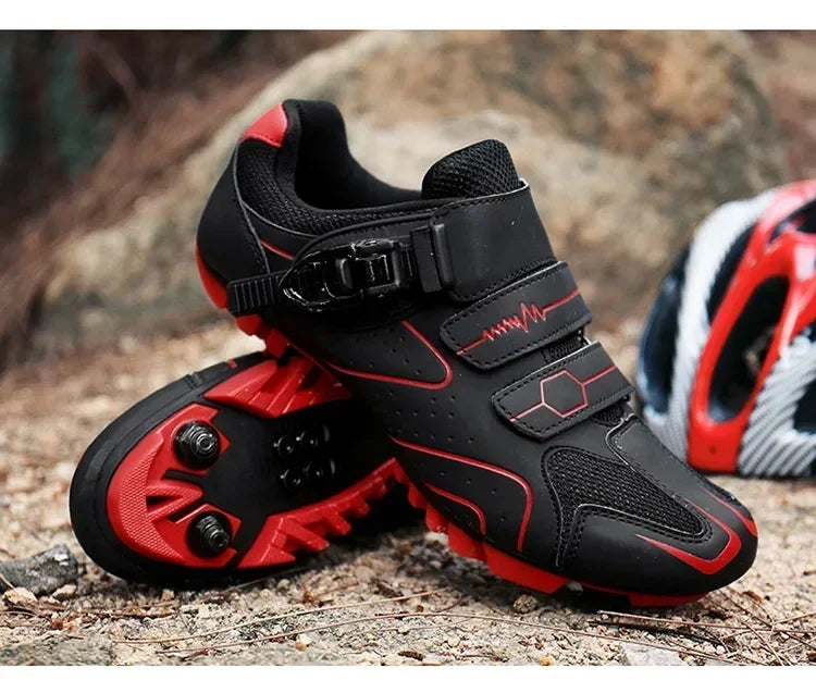 Unisex fietsschoenen met harde zool – 4-seizoenen racefietsschoenen met klikpedalen voor MTB en buitensporten