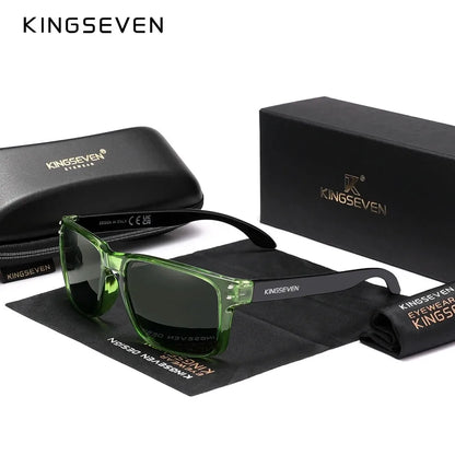 KINGSEVEN Obdélníkové retro polarizované sluneční brýle TR90 pro ženy a muže, cyklistické, UV400, horolezecké, s ochranou proti oslnění, outdoorové sportovní brýle