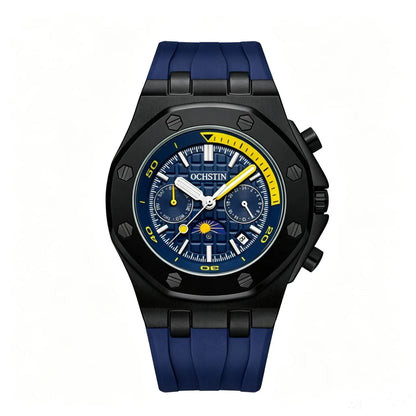 OCHSTIN Automatic Men Watches Luxury Designer Octagon Bezel Mechanical Date Day Night Dial Luminous Male Trendy Sport Wristwatch