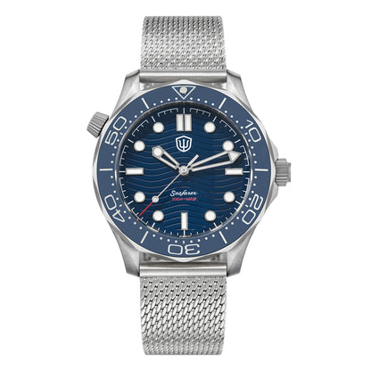 Watchdives 42mm Seafarer Grade 2 Titanium NTTD Dive Watch WD007Q V2 VH31 Sweep Second Quartz Movement Luminous Sapphire Watches