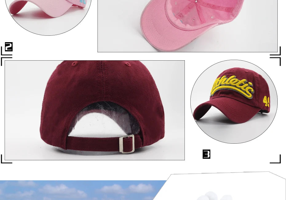 Baseballkappe mit großer Buchstabenstickerei für Herren, Sommer, Freizeit, Damenmode, Snapback, Baumwollkappen, Schirm, Hip-Hop-Mütze, Herbst, verstellbar