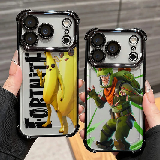 Capa de telemóvel Hot Fortnites Game Plating para iPhone 17 17e 16e 16 15 14 13 12 11 Pro Max X XR XSMax 7 8 Mini Air Plus antiqueda