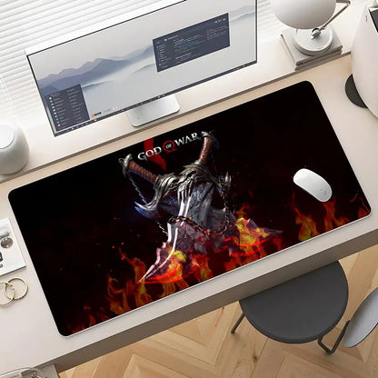 Game God Of War Mouse Pad Rubber Antislip Keyboard Pad 40x90cm Mousepad Gaming Accessories XXL Office Computer Mat