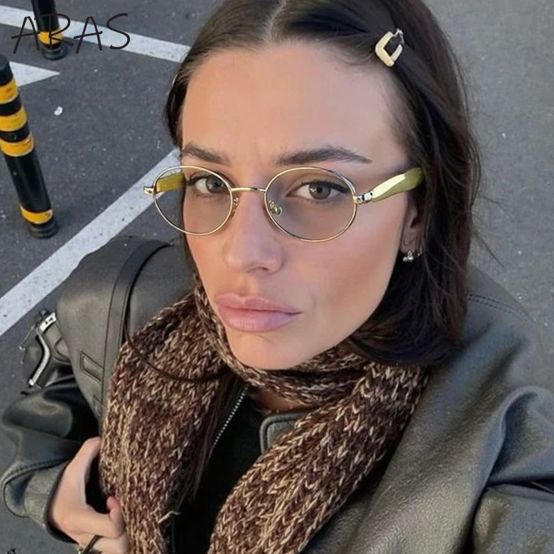 Sexy Small Oval Punk Sunglasses Women 2026 Luxury Vintage Steampunk Metal Frame Sun Glasses For Ladies Trendy Traveling Shades