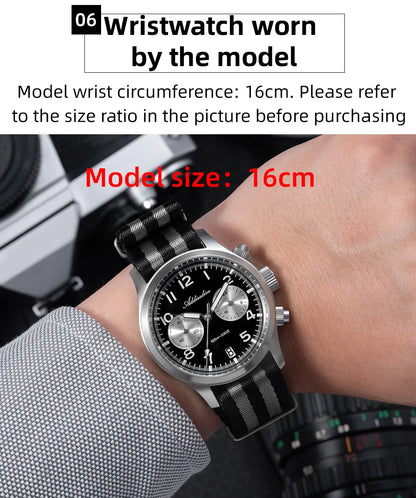 Reloj para hombre ADDIESDIVE 2025 New Panda Eye, retro de lujo, cuarzo VK64, cronógrafo deportivo, impermeable 100M, luminoso
