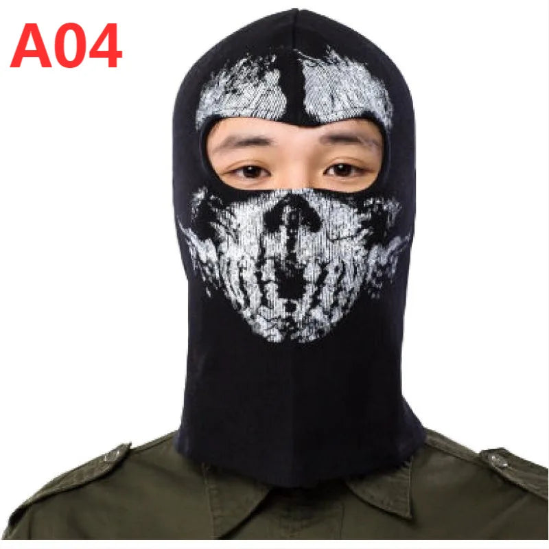 Night light cycling mask; Call of Duty Skull Mask; CS Headset; Deadpool Merchandise Warm Mask; Halloween Fun