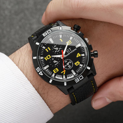 Men’s Sports Quartz Watch Casual Silicone Strap, Stylish Analog Dial & Lightweight Wristwatch