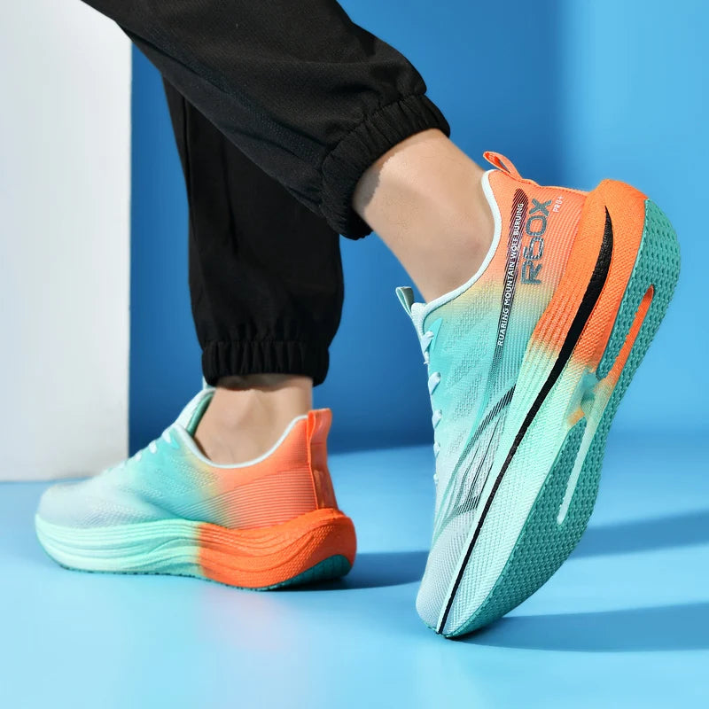 Running Shoes Men Mesh Breathable Lace-up Comfortable Marathon Sports Casual Tennis Shoes Big Size Trendy Sneakers for Man