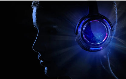 Professional Led Flashing Light Silent Disco Wireless Headphones- RF Wireless Headset for Quiet Party DJ Clubbing Party