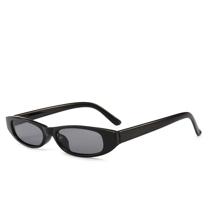 Popular Small Narrow Cat Eye Sunglasses Women Men's Luxury Brand Black Red Sun Glasses Retro Tiny Rectangle Candy Shades