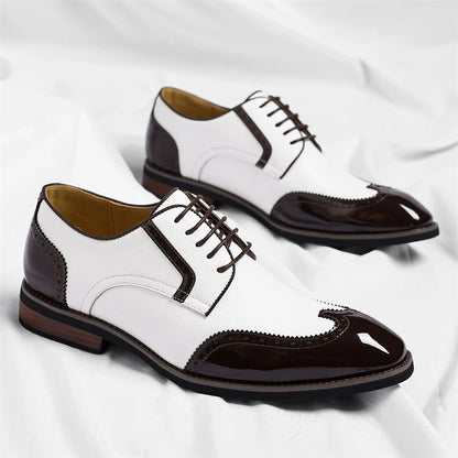 Scarpe Oxford da uomo in similpelle - Scarpe casual-formali - Scarpe da uomo per completo da lavoro - Scarpe Derby di nuova concezione - Scarpe da passeggio