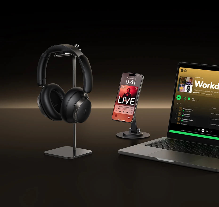 UGREEN Studio Pro Wireless Bluetooth ANC Headphones 48dB Noise Cancelling Over Ear Hi-Res LDAC 120H Playtime Headset