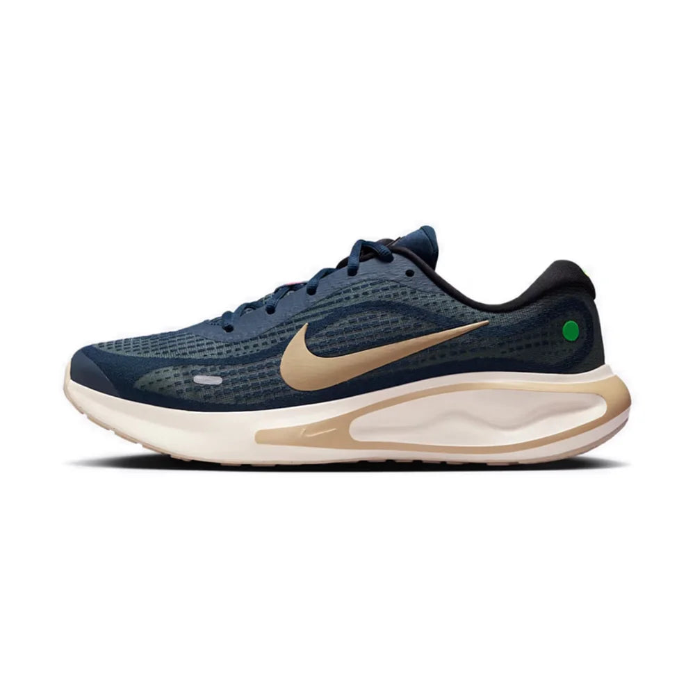 Nike Journey Run: Wygodne, wszechstronne, oddychające i lekkie męskie buty do biegania typu low-top – niebieskie FN0228-403